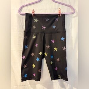 CHRLDR Black Athletic Shorts with Star Design